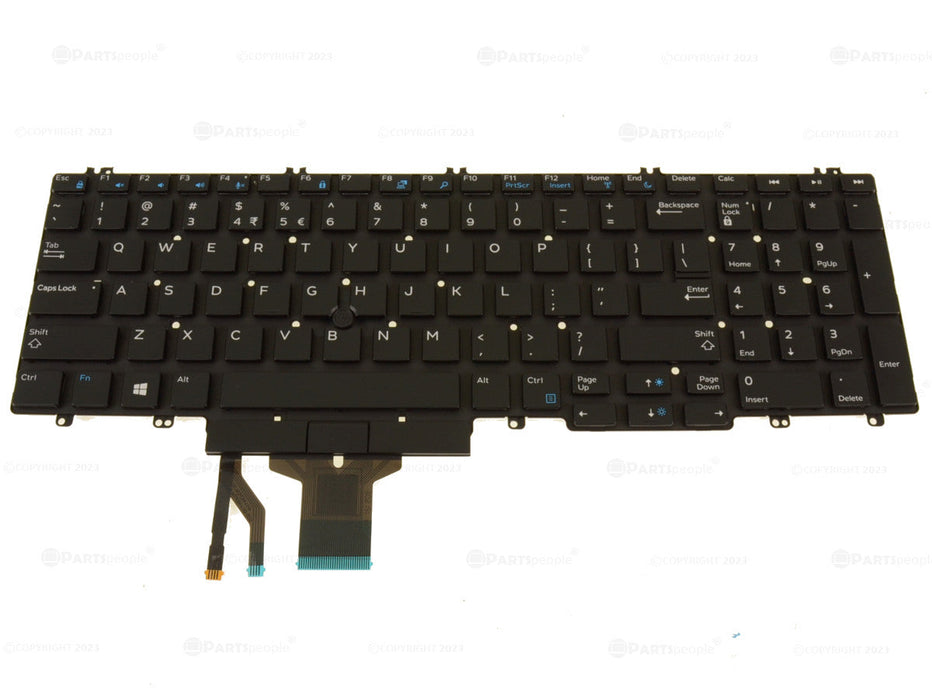 New US INTL - Dell OEM Precision 7730 / 7530 / 7740 / 7540 Laptop Keyboard with Stick Pointer - 0DK60