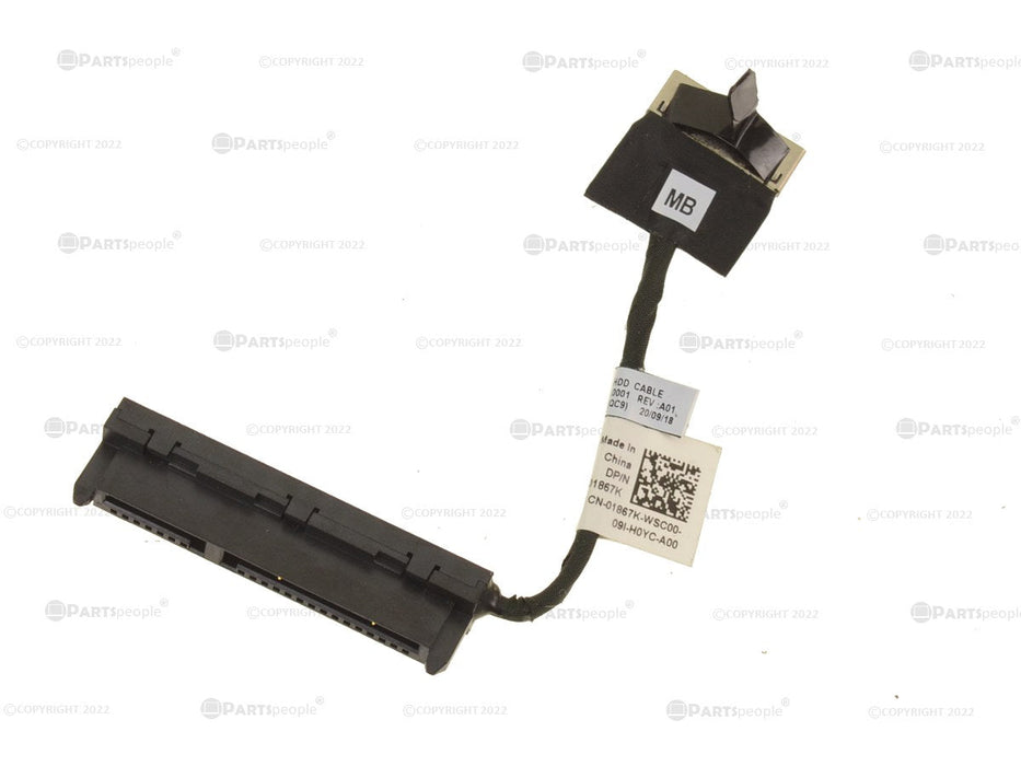 Dell OEM Latitude 3510 SATA Hard Drive Adapter Interposer Connector and Cable - 1867K w/ 1 Year Warranty