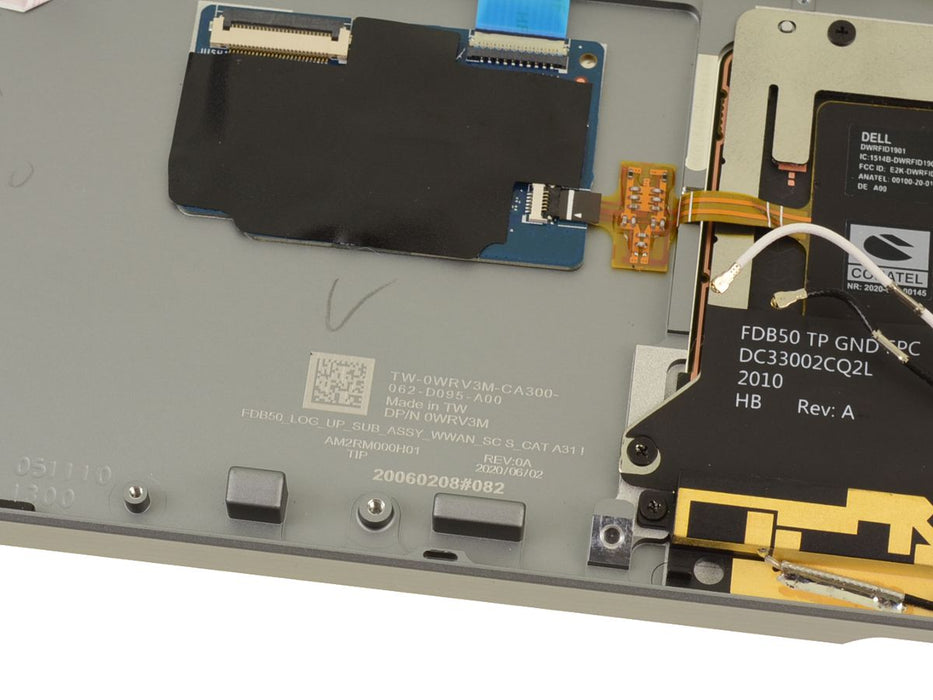 New Dell OEM Latitude 9510 Palmrest Touchpad Assembly with Smart Card Reader - 4C only - 19CJF - WRV3M - VTJHR