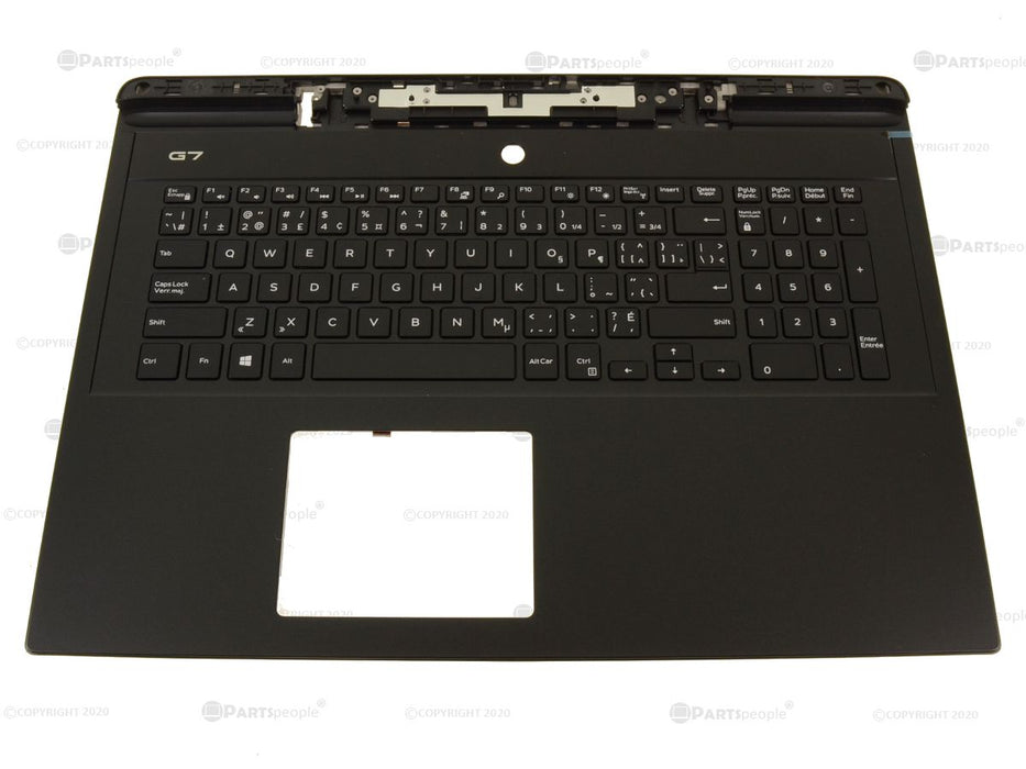 New French English - Dell OEM G Series G7 7790 Palmrest Keyboard Assembly - No DP - 1T2PY