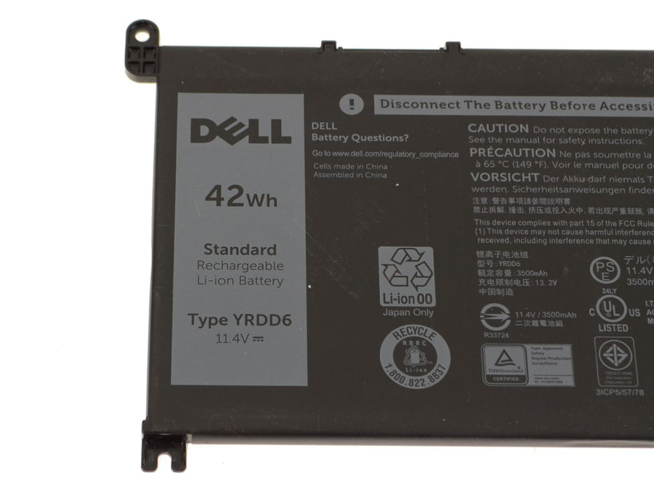 New Dell OEM Original Inspiron 14 (5481) 2-in-1 42Wh 3-cell Laptop Battery - YRDD6