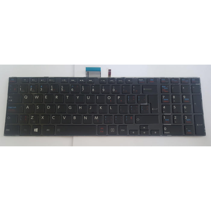 New Toshiba Satellite C75-A C75D-A C75T-A C75DT-A Canadian Bilingual  Backlit Keyboard With Frame 6037B0096624