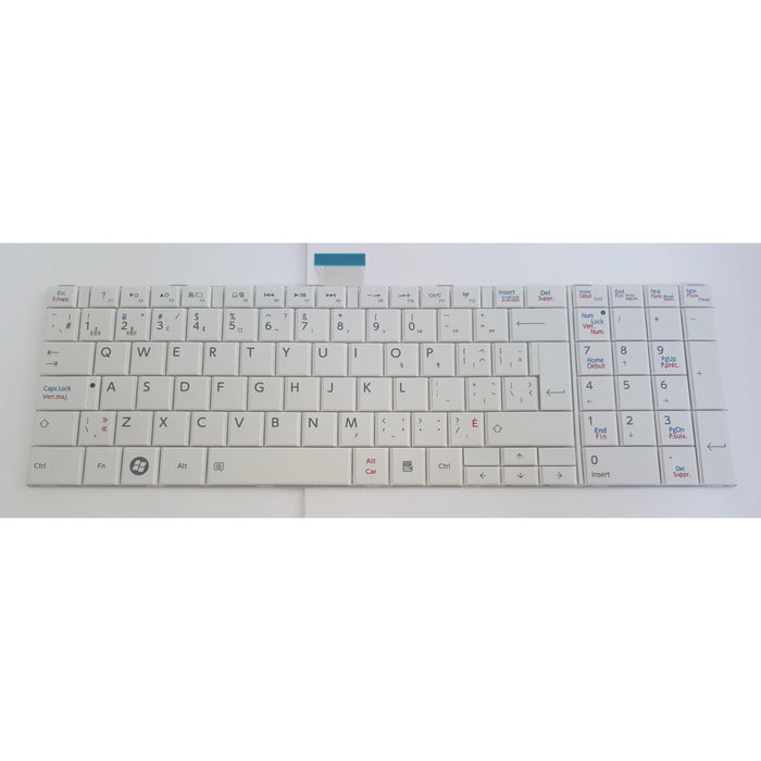 New Toshiba Satellite White French Canadian Keyboard H000040510 MP-11B96CU-5281