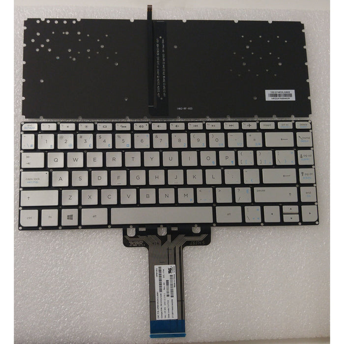 New HP Pavilion 14-AB 14T-AB Envy 14-j 14-j000 Keyboard CA Canadian Bilingual Silver Backlit Without Frame PK131CU1A08