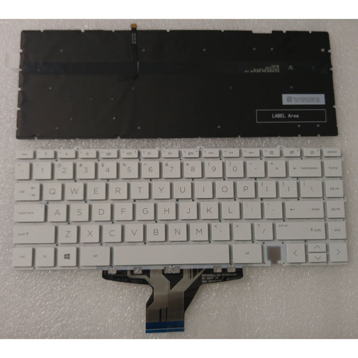 New HP Spectre x360 14-EA 14-EA0023DX 14-EA0047NR 14-EA1023DX Keyboard US English White Backlit no frame LK132V61G00