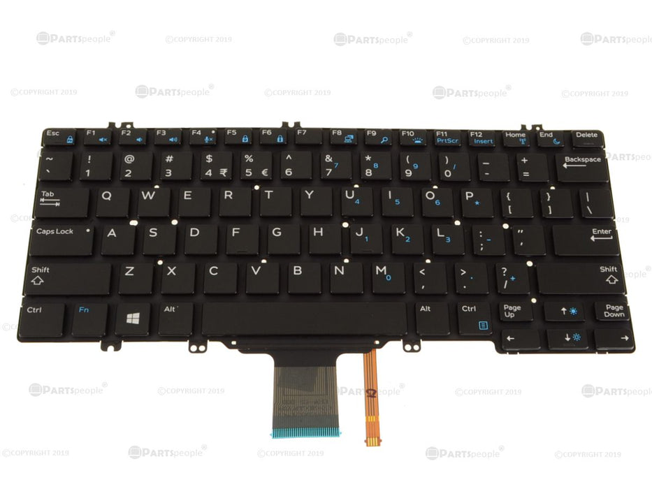 New US INTL - Dell OEM Latitude 5289 / 7280 / 5280 / 7380 Laptop Keyboard with Backlight - 346TJ