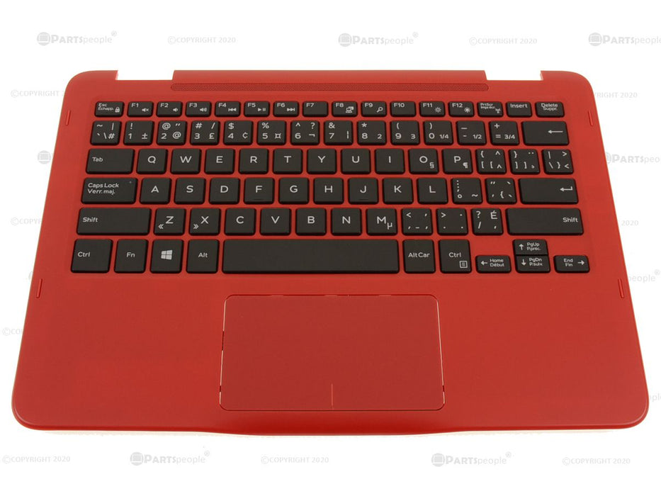 New French English - Dell OEM Inspiron 11 (3185) 2-in-1 Palmrest Touchpad Keyboard Assembly - 4GNV1