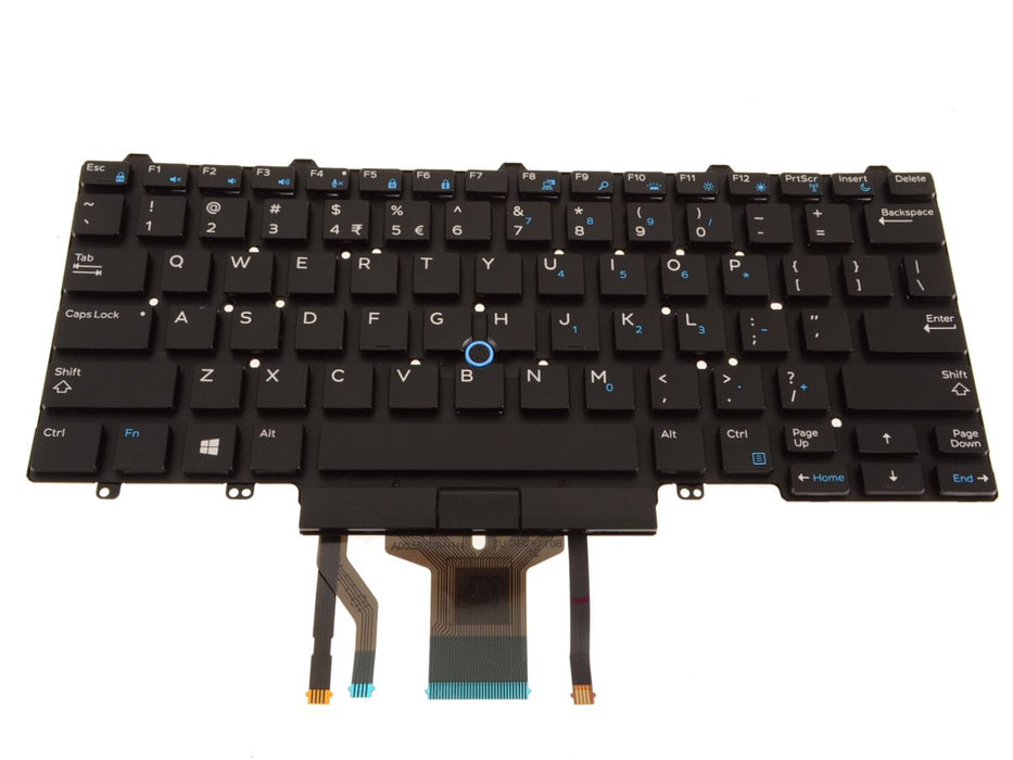 New US INTL - Dell OEM Latitude 5490 / 7490 / 5495 Laptop Backlit Keyboard - Dual Point - 4VMV0