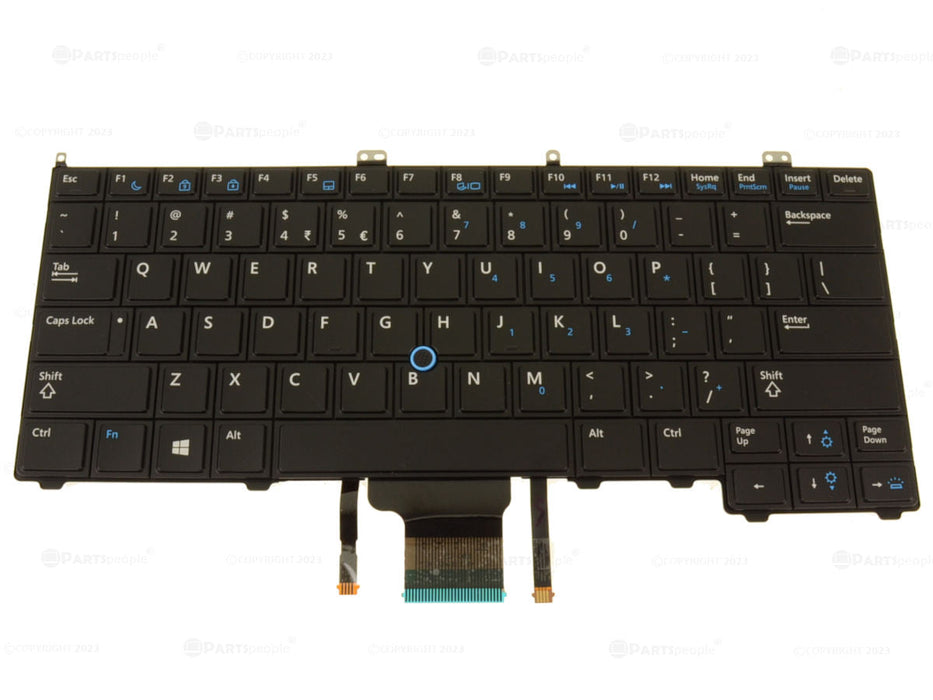 New US INTL - Dell OEM Latitude E7440 Laptop Backlit Keyboard with Stick Mouse Pointer - 4W6PV