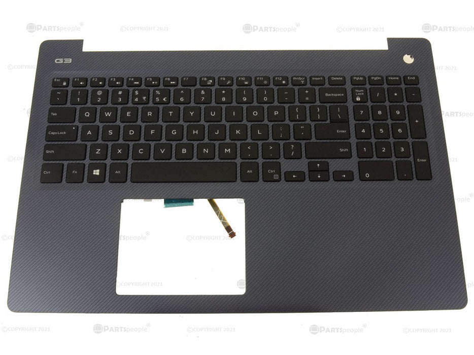 New US Intl - Dell OEM G Series G3 3579 Palmrest / Keyboard Assembly - 4W8YV