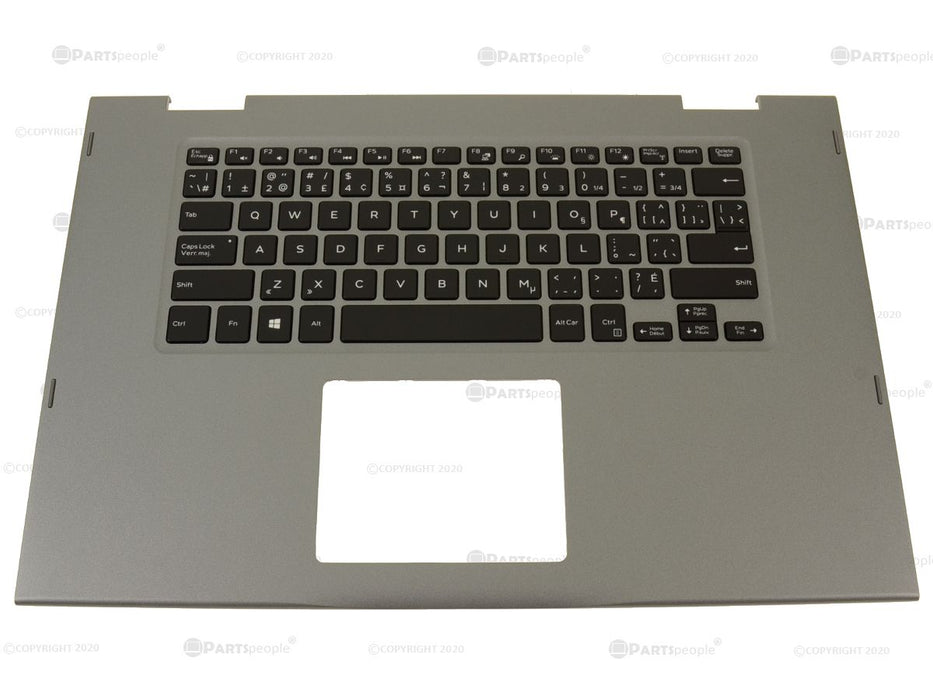 New French English - Dell OEM Inspiron 15 (5568 / 5578) Palmrest French English Backlit Keyboard Assembly - 0HTJC - 51DKT