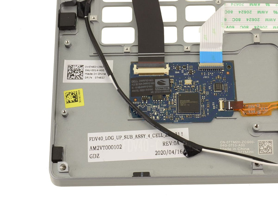 New Dell OEM Latitude 9410 2-in-1 Palmrest Touchpad Assembly 4 Cell - SC - 7482J - 7TM2H - R0M9F