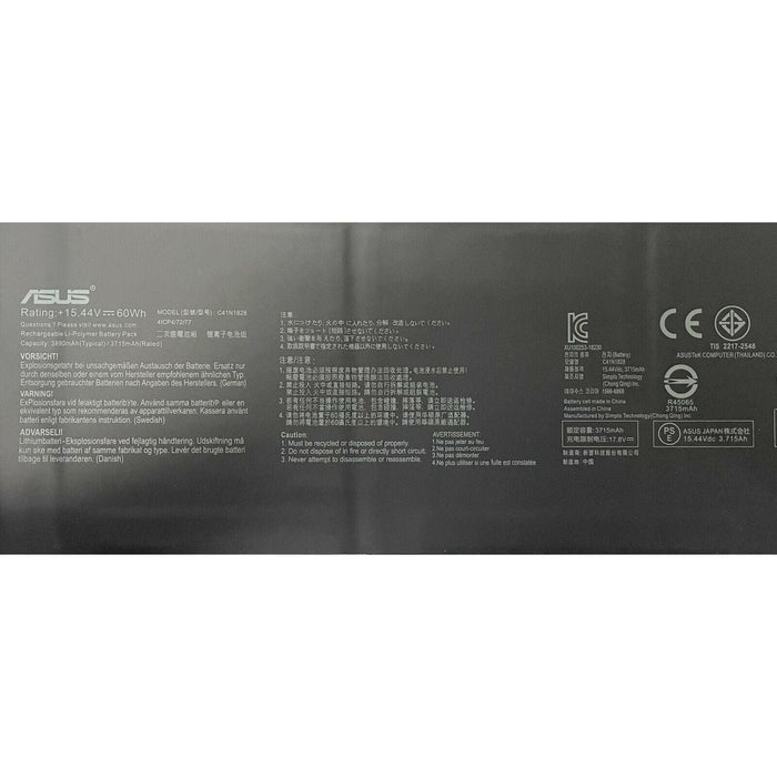 New Genuine Asus ROG Zephyrus GX535GV GX535GW GX535GX GX535GXR Battery 60WH