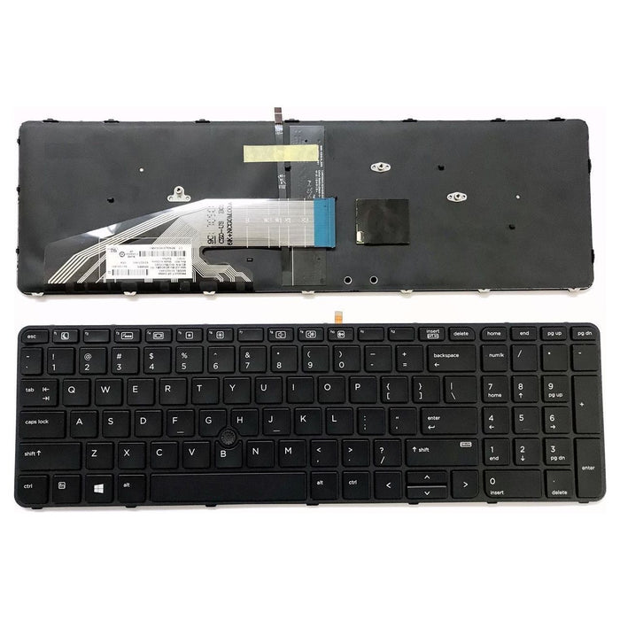 New HP ProBook 650 655 G2 English Backlit Keyboard with Pointer and Frame 841145-001 831023-001