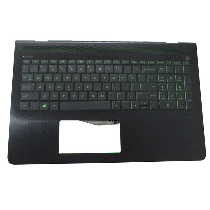 New HP Pavilion 15-CB 15T-CB Palmrest w/ Green Backlit Keyboard 926893-001