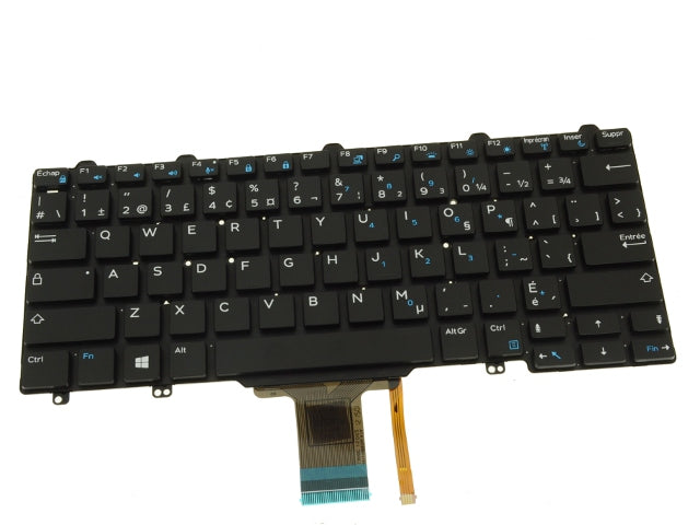 New French Canadian - Dell OEM Latitude E7250 / E5250 Laptop Keyboard with Backlight - 9JK9V