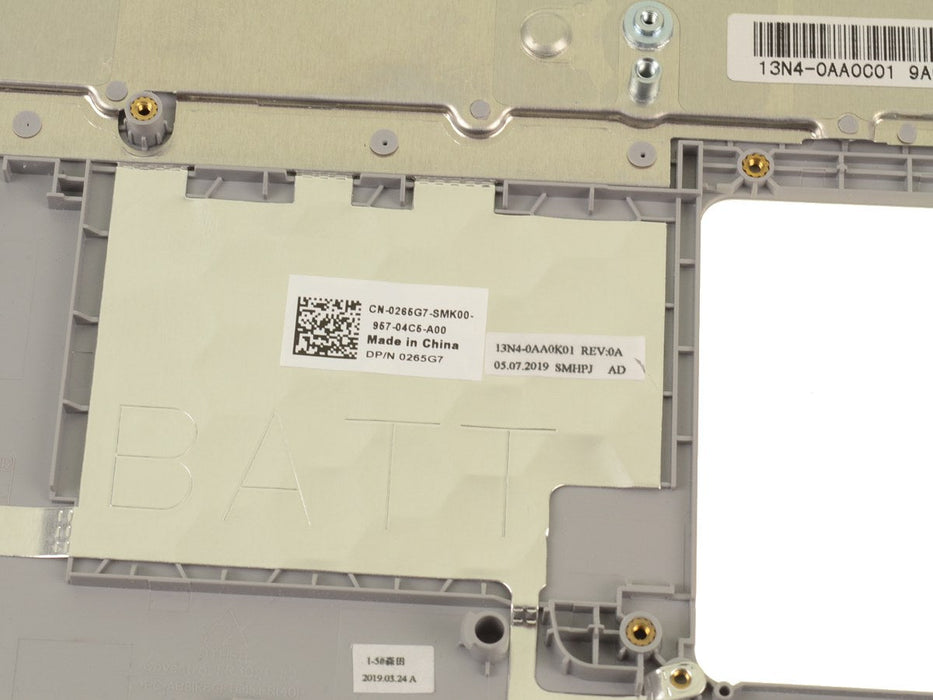 New US INTL - Dell OEM Inspiron 13 (5370) Palmrest Keyboard Assembly - 265G7 - DGCX2