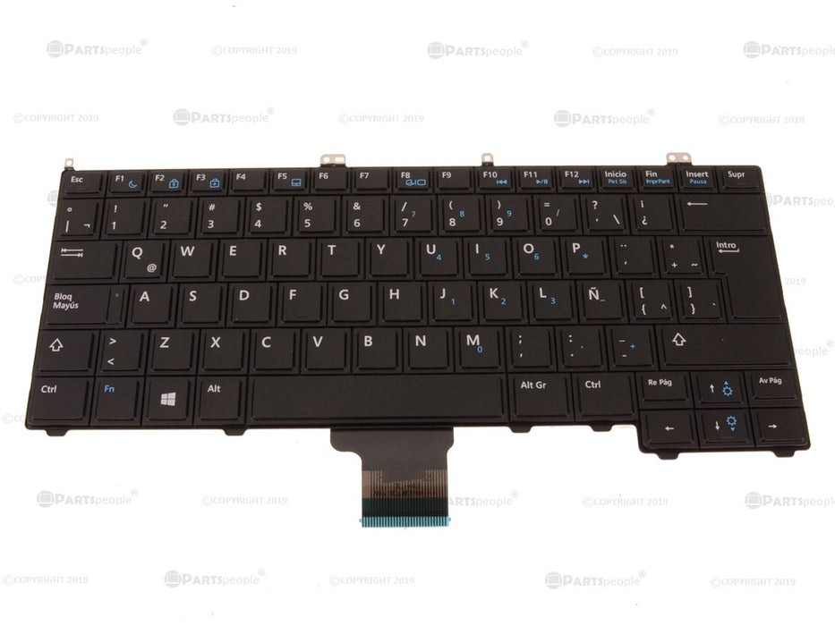 New SPANISH - Dell OEM Latitude E7240 Laptop Keyboard - Non-Backlit - FJF0G