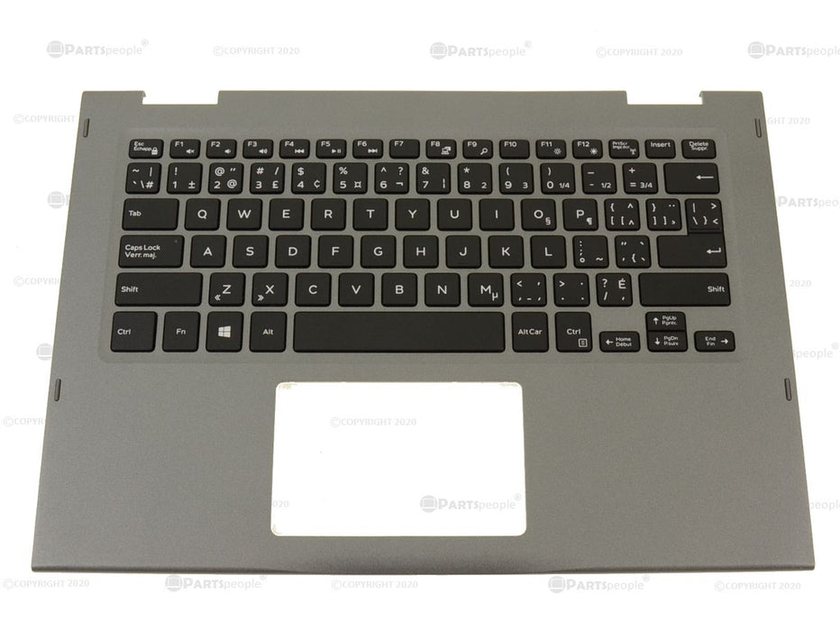 New French English - Dell OEM Inspiron 13 (5368 / 5378) Palmrest Keyboard Assembly - No BL - GHYTC