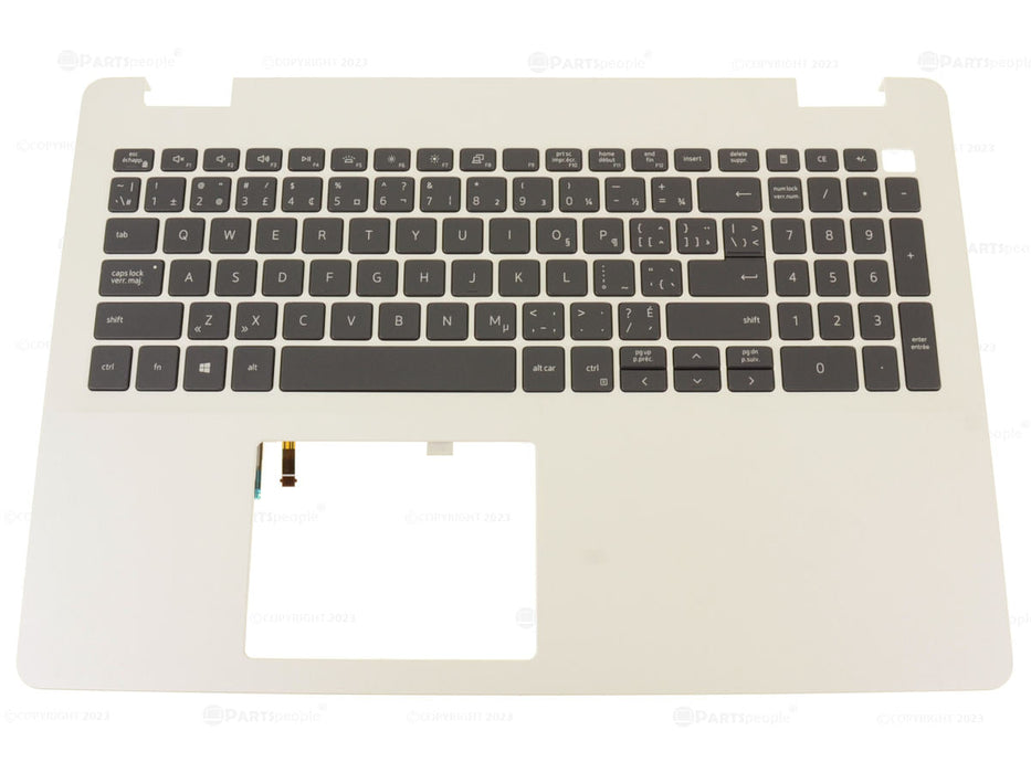 New French English - Dell OEM Inspiron 3505 Palmrest Backlit Keyboard Assembly - FR ENG - H2MRG