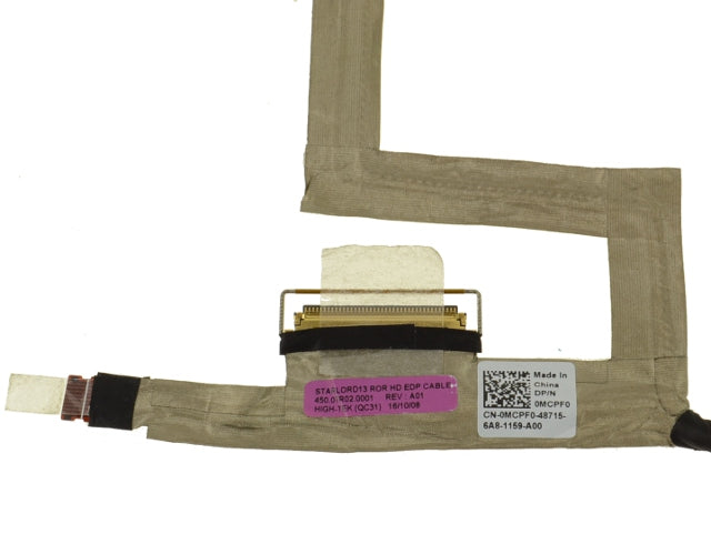 Dell OEM Inspiron 13 (5368 / 5378) 13.3" Touchscreen LCD Video Ribbon Cable - 40 Pin - HD Cam - MCPF0 w/ 1 Year Warranty