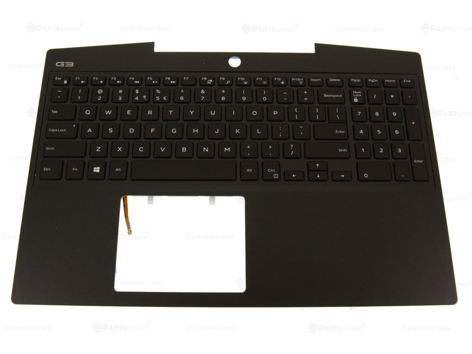 New US INTL - Dell OEM G Series G3 3500 Palmrest Backlit Keyboard Assembly -EG- 4 Cell - MTC7Y