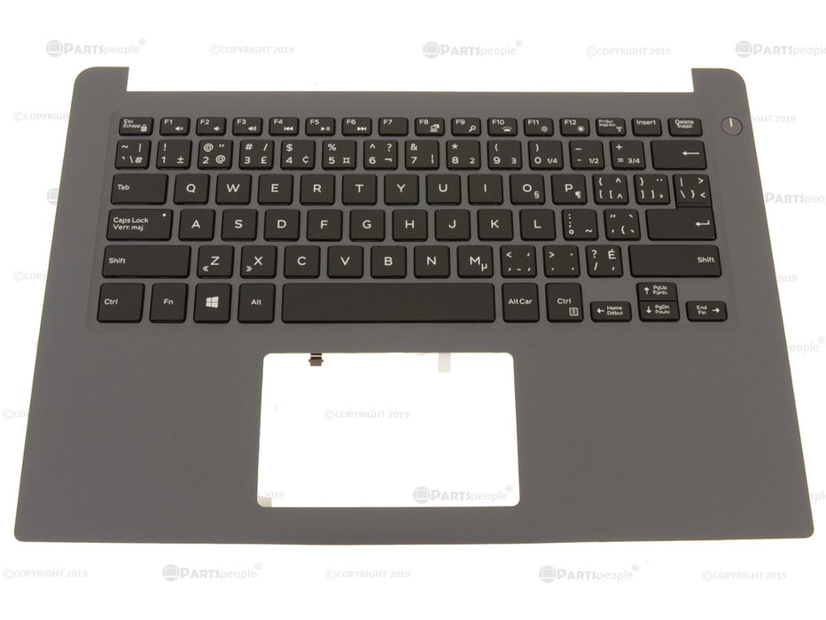 New French-English - Dell OEM Inspiron 14 (7460) Palmrest Spanish Keyboard Assembly - No TP - N9V3N