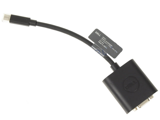 New Dell OEM Mini DisplayPort (Male) to VGA (Female) Dongle Adapter Cable - PNKVT - 00FVP