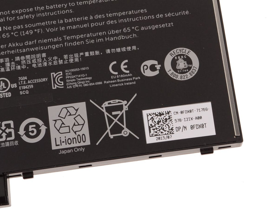 New  Dell OEM Latitude E5450 / E5550 4-cell 62Wh Original Laptop Battery - R0TMP