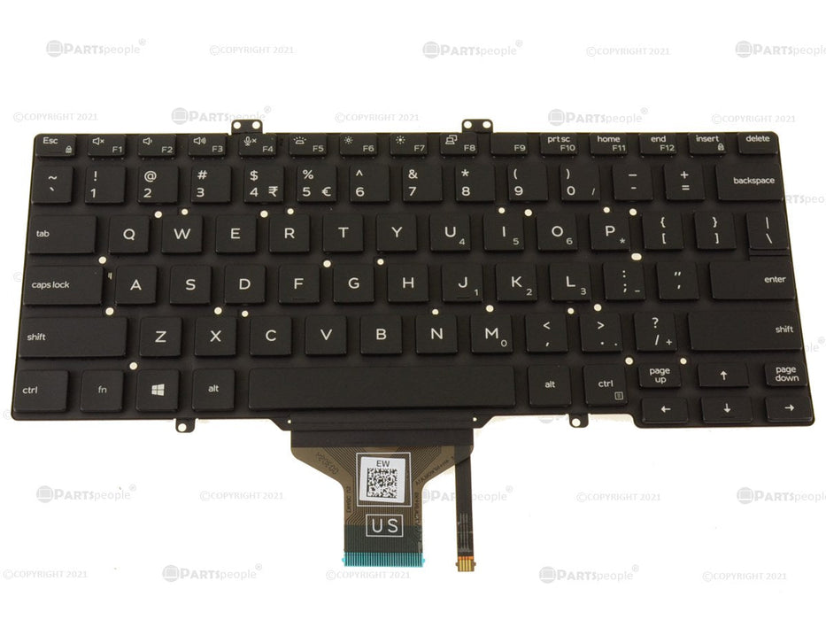 New US INTL - Dell OEM Latitude 5400 Laptop Keyboard Single Point - Backlit - RDV0V