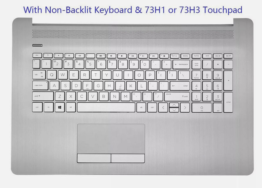 New Top Cover Upper Case HP 17-BY 17T-BY 17-CA 17Z-CA Palmrest non-backlit US Keyboard Without ODD with PTP Touchpad L92785-001