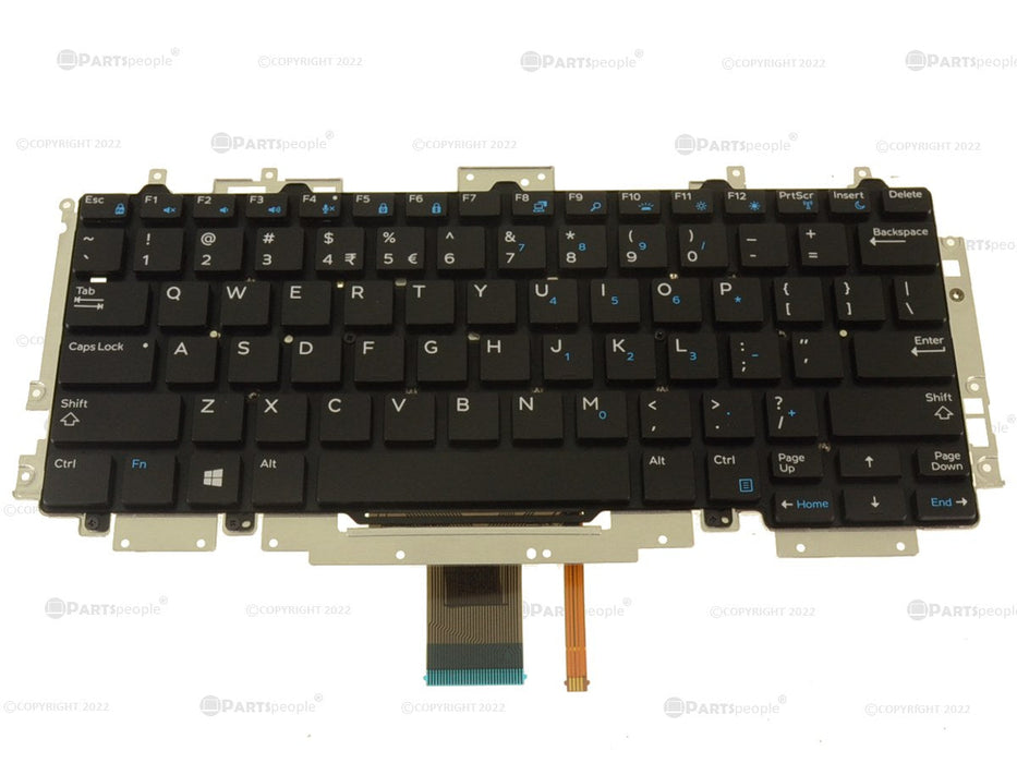 New US INTL - Dell OEM Latitude E7270 Backlit Laptop Keyboard with Bracket - Backlight - TFW5W