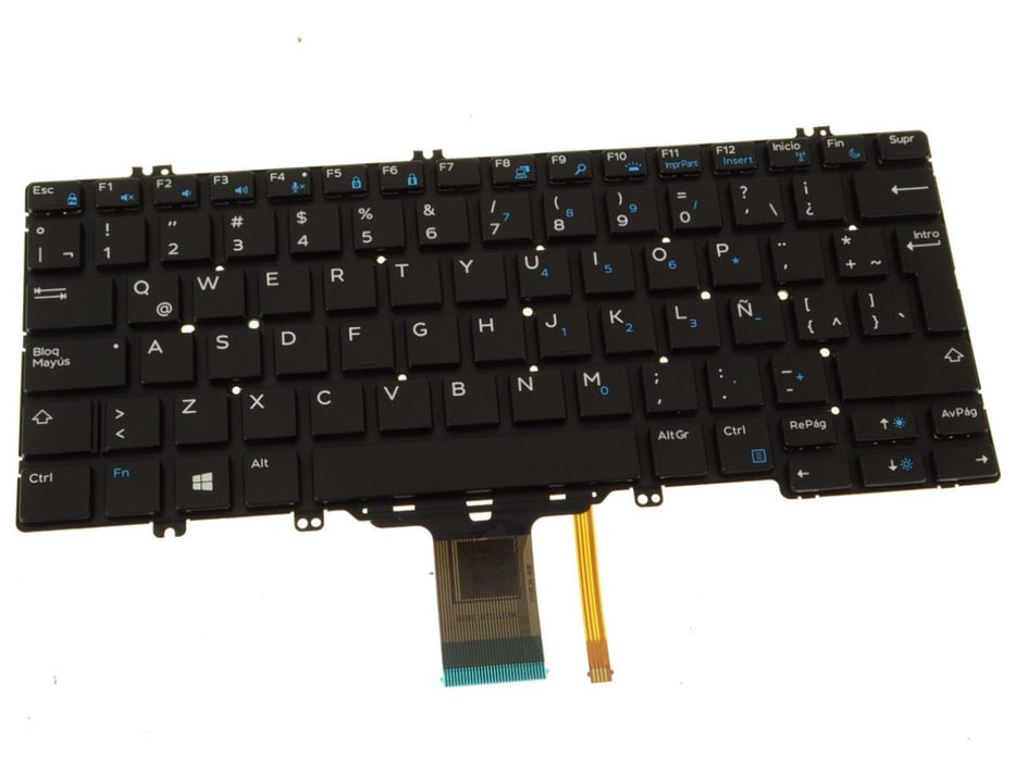 Spanish - Dell OEM Latitude 5289 / 7280 / 5280 / 7380 Laptop Keyboard with Backlight - W6T39