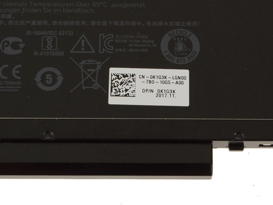 New Dell OEM Latitude E5570 / Precision 3510 6-cell 84Wh Original Laptop Battery - WJ5R2