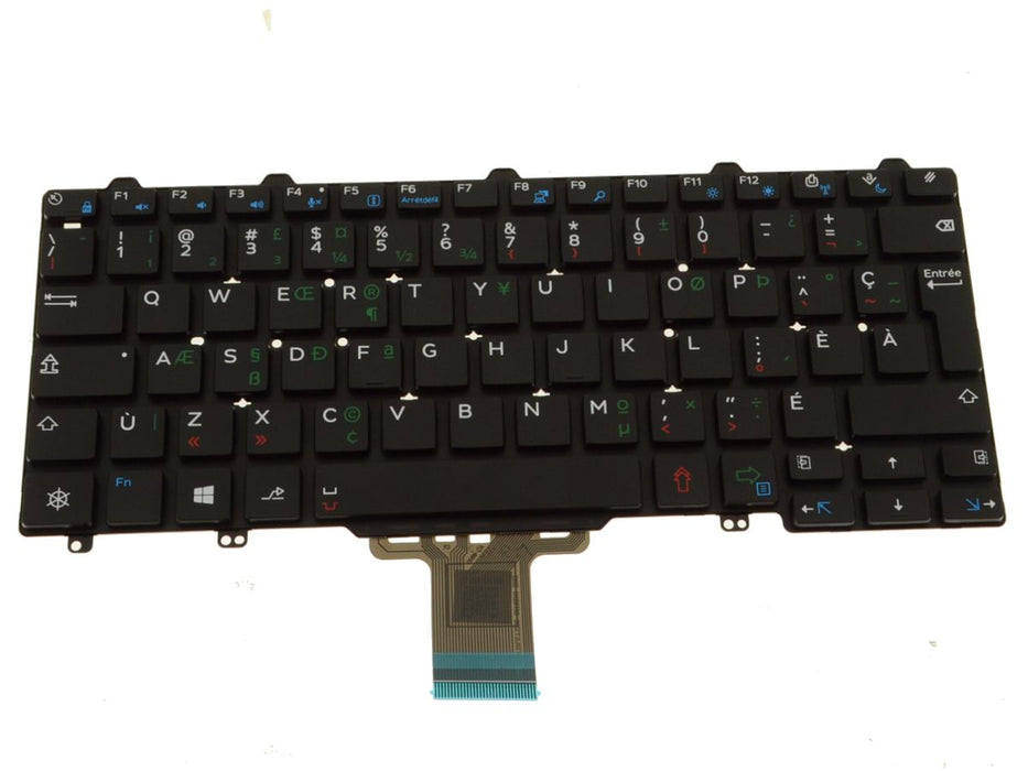 New French Canadian PQ - Dell OEM Latitude E7250 / E5250 / 3150 / 3160 Laptop Keyboard Non-Backlit - WRCJ9