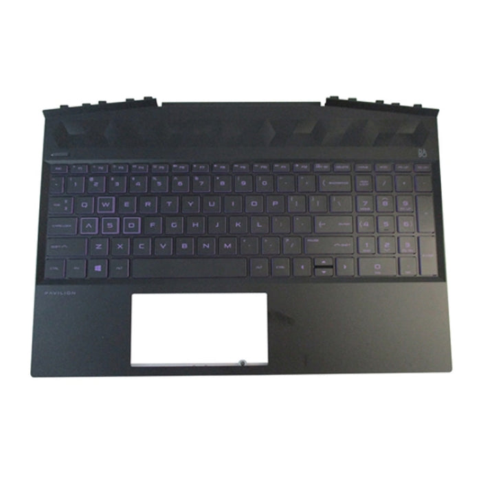 New HP Pavilion 15-DK 15T-DK Palmrest with Purple Backlit English Keyboard L57596-001