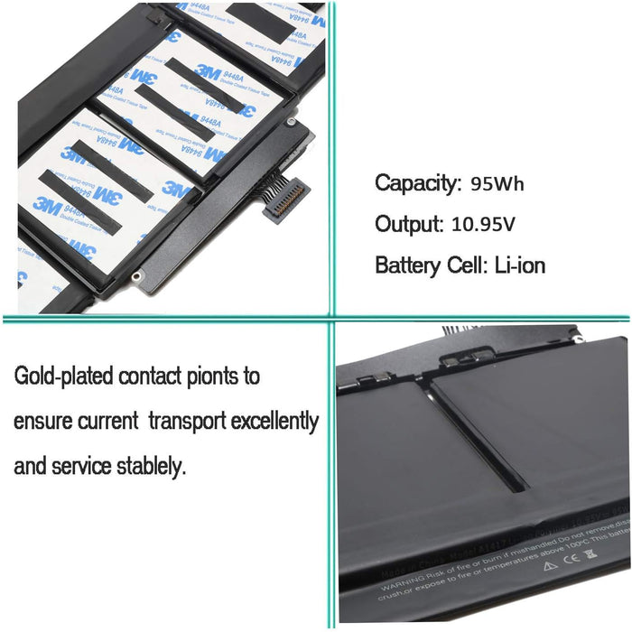 New Apple MacBook A1417 A1398 Battery 95Wh