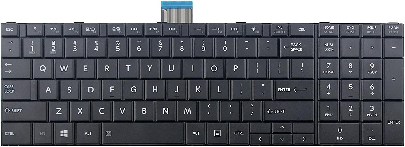 New Toshiba Satellite US English Keyboard Black A000237310 A000238320