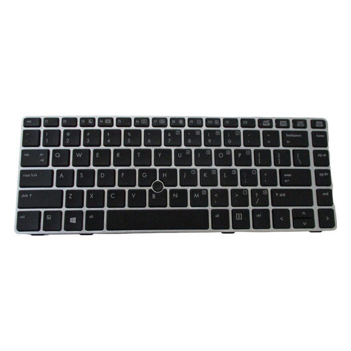 New Keyboard w/ Pointer for HP Elitebook 8460P 8470P Laptops - Silver Frame