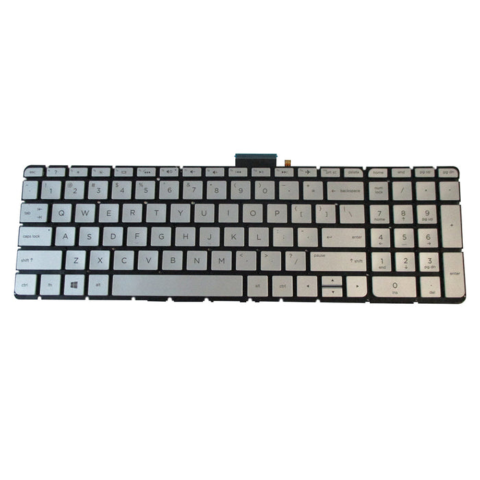 New HP Pavilion 15-AU 15-AW 15-BC Silver Backlit Keyboard