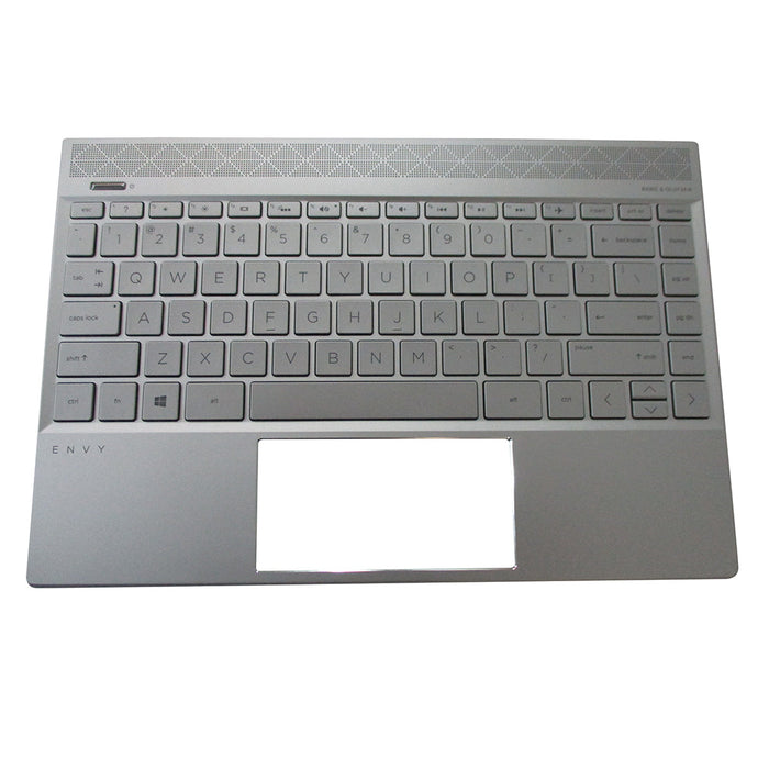 New HP Envy 13-AH 13T-AH Silver Palmrest w/ Backlit Keyboard L19542-001