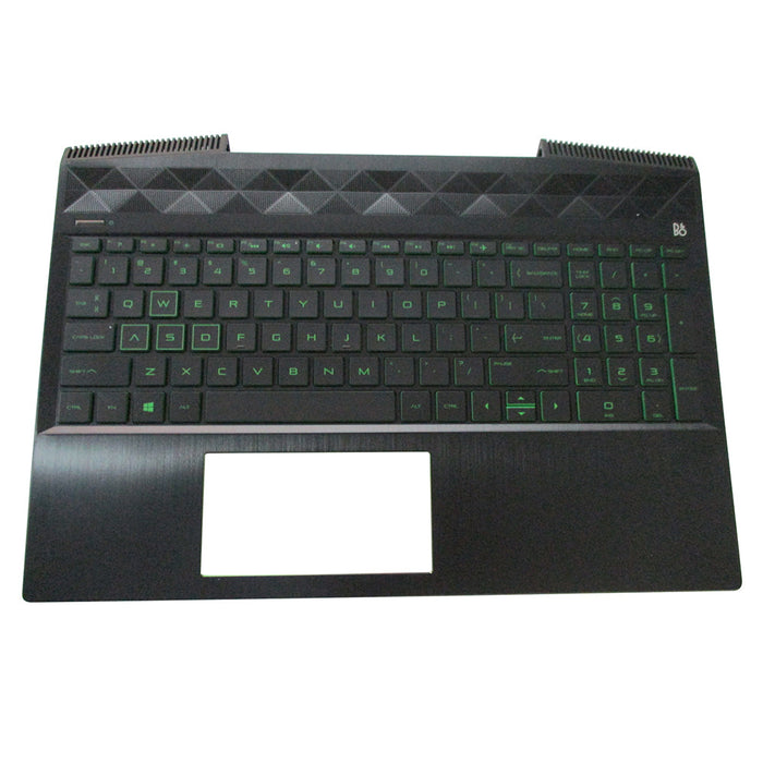 New HP Pavilion 15-CX 15T-CX Palmrest w/ Green Backlit Keyboard L20671-001