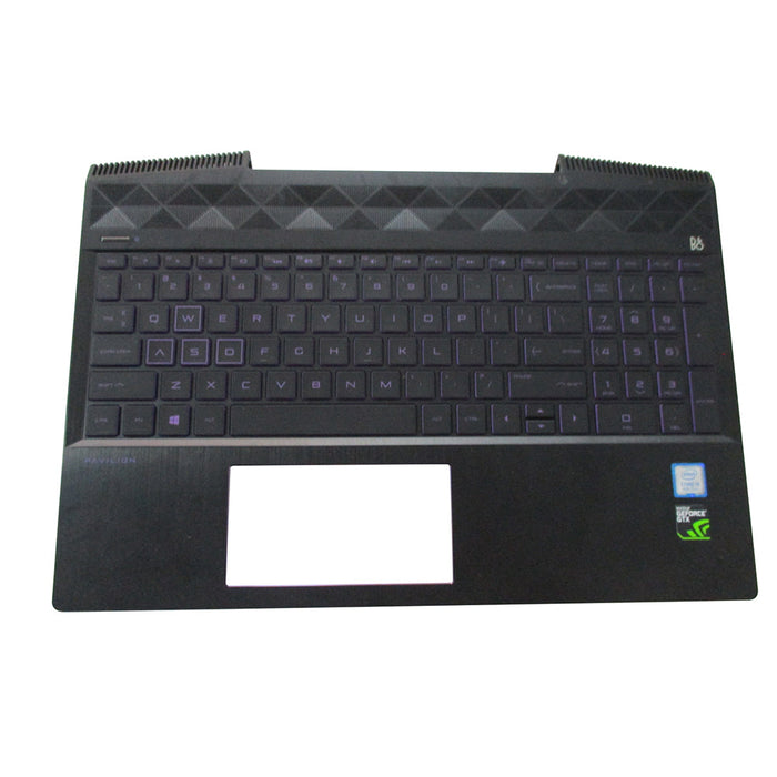 New HP Pavilion 15-CX 15T-CX Palmrest w/ Violet Backlit Keyboard L20672-001