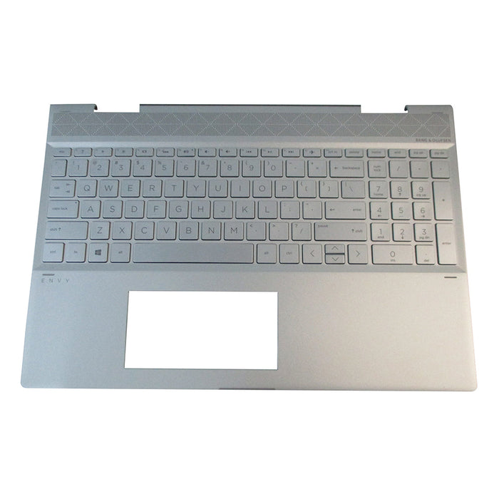 New HP ENVY 15-CN 15T-CN Silver Palmrest w/ Backlit Keyboard L20746-001