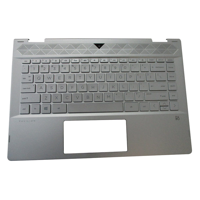 New HP Pavilion 14-CD 14T-CD 14M-CD Silver Palmrest w/ Backlit Keyboard L22408-001