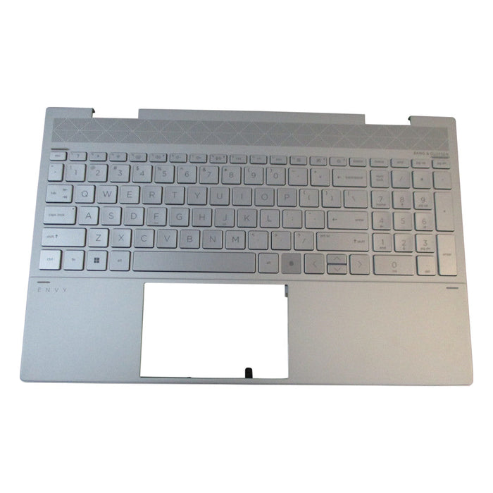 New HP Envy 15-ED 15M-ED 15T-ED Silver Palmrest w/ Backlit Keyboard L93226-001