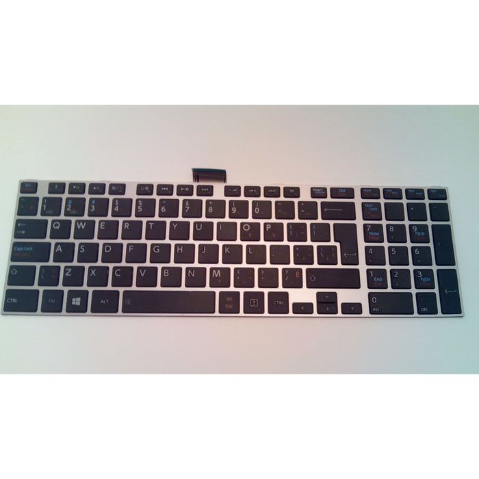 Toshiba Satellite C70-A C70D-A C70dt-a C70t-A C70-B C70D-B C70dt-B C70t-B Canadian Bilingual Keyboard With silver Frame PK1310S1A20