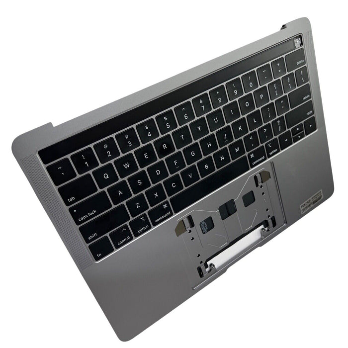 Apple MacBook Pro 13" A1989 2018 2019 Gray Palmrest Top Case Keyboard With Touch Bar Grade A 661-13159