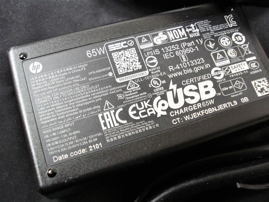 New Genuine HP ELITEBOOK 835 G7, 840 G7, 845 G7 AC Adapter 65W