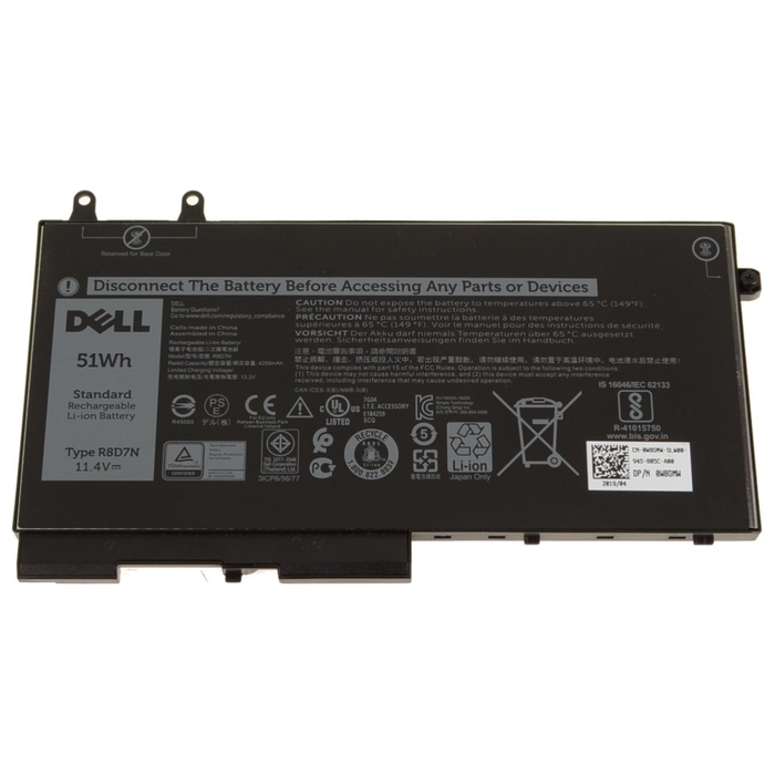 New Genuine Dell R8D7N 0R8D7N W8GMW 49HG8 TNT6H Battery 51Wh